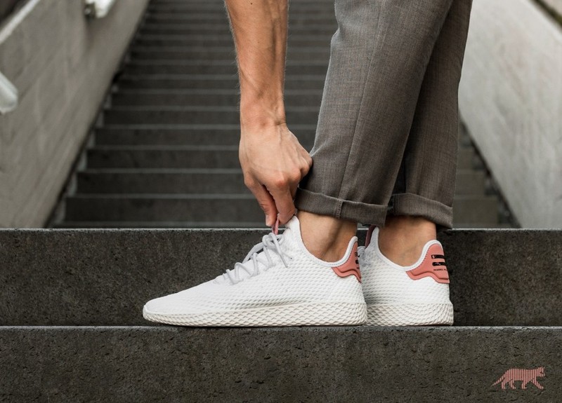 Adidas pw tennis hu white store raw pink